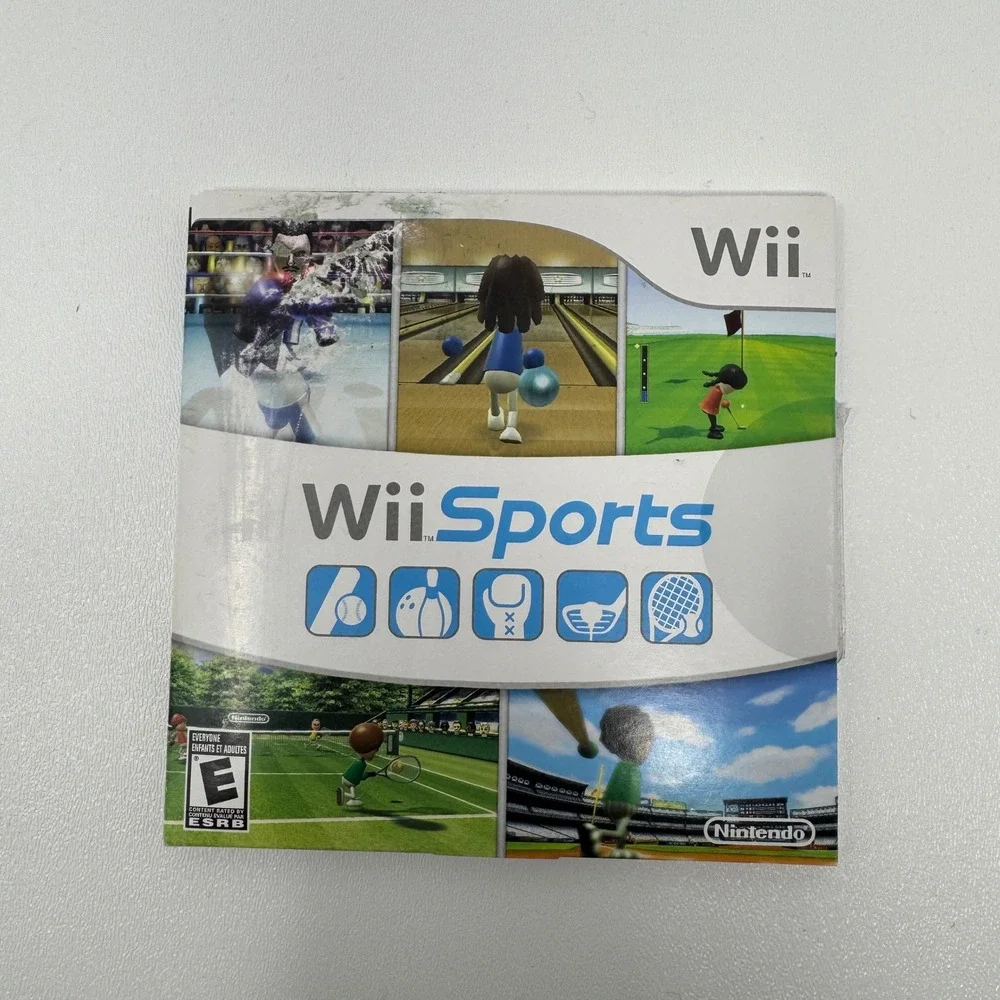 Nintendo Wii Sports Video Game Disc Manual and Cardboard Sleeve CIB
